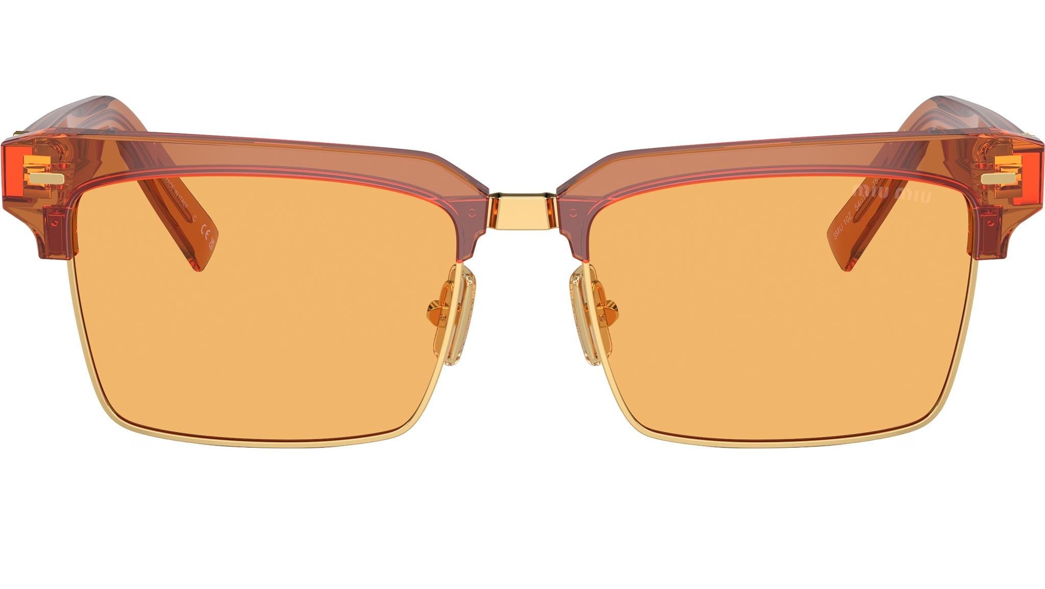 Miu Miu MU 10ZS (15T0B7) 54 | Unisex Sarı Güneş Gözlüğü